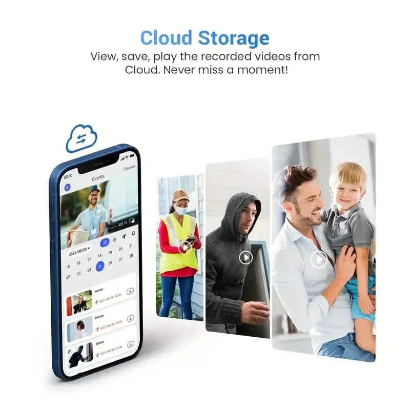 1080P HD Smart Doorbell Camera with AI Detection & Night Vision
