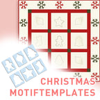Christmas Motif Quilting Template Set (6 PCS) - With Instructions
