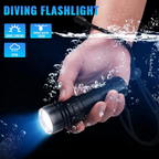 High Lumen Scuba Diving Flashlight 3000lm Waterproof Magnetic Ring Torch