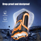 All-in-One Emergency Radio with Hand Crank, Solar Panel, Flashlight & USB Charger – Ideal for Camping and Outdoor Activities