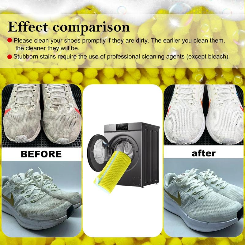 Chenille Microfiber Shoe Washing Bag – Gentle & Effective Machine Wash Protection