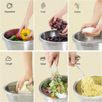 Rinse Mix Stainless Colander Duo Set