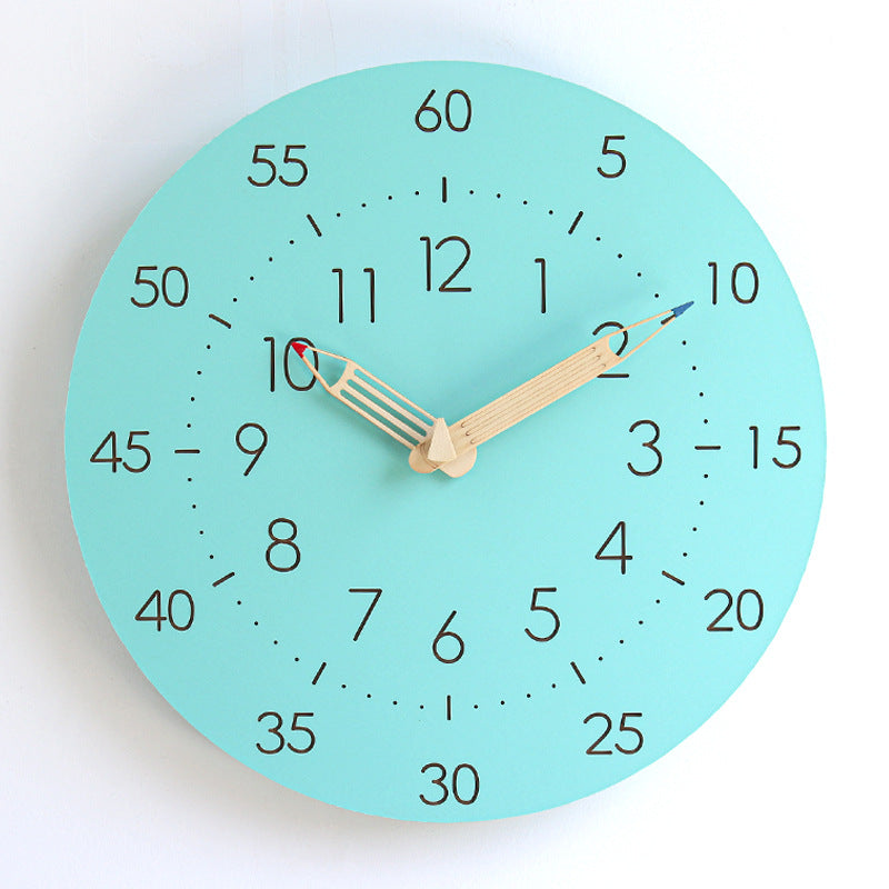 Learning Time Children's Room Silent Wall Clock