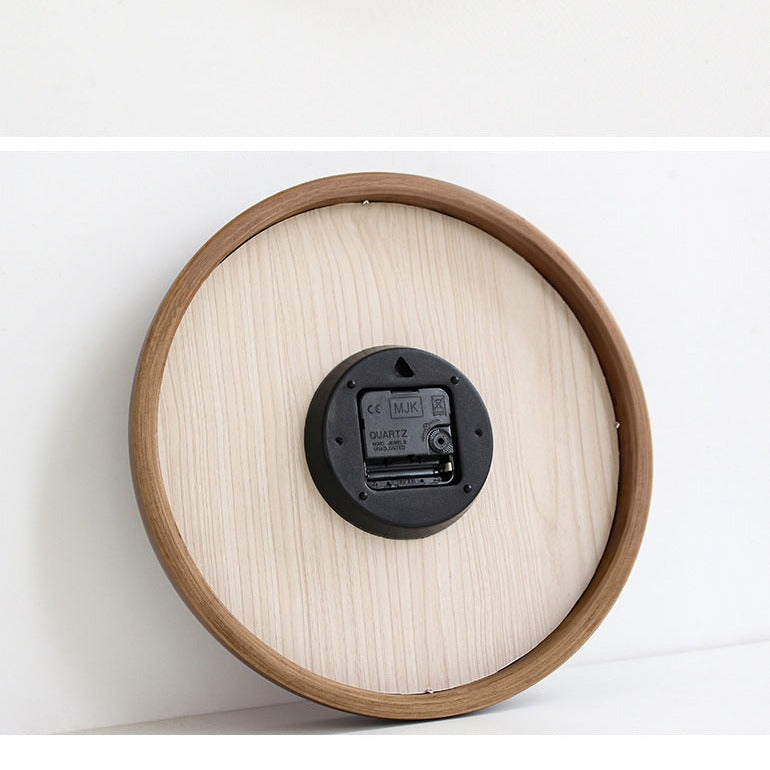 Natural Wooden Round Silent Wall Clock Deco Clock