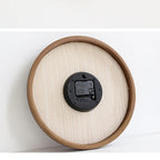 Natural Wooden Round Silent Wall Clock Deco Clock