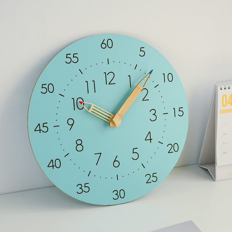 Learning Time Children's Room Silent Wall Clock