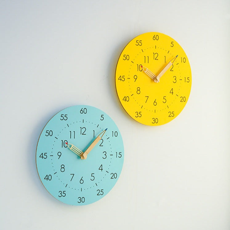 Learning Time Children's Room Silent Wall Clock