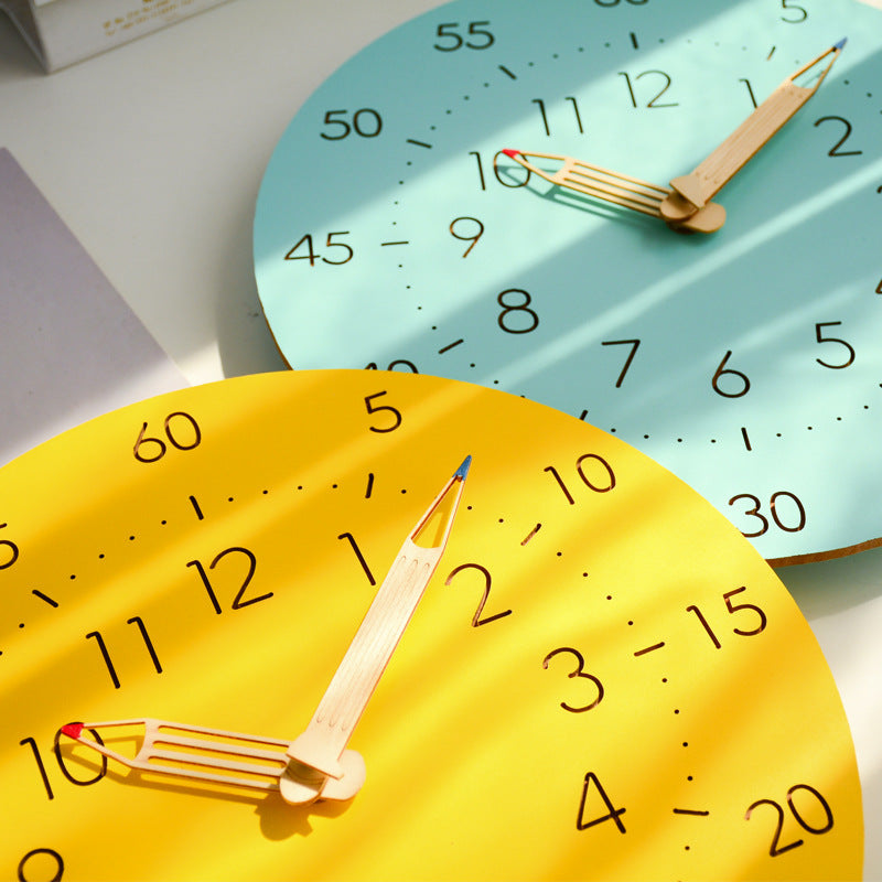 Learning Time Children's Room Silent Wall Clock