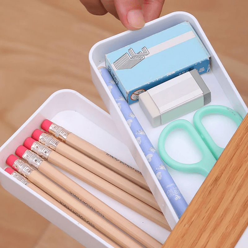 Swivel Under-Desk Drawer with Double-Layer Storage