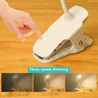 Simple LED Clip Desk Lamp rechargeable Eye Protection Night Light