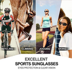 Sunglasses with UV protection for outdoor cyclists