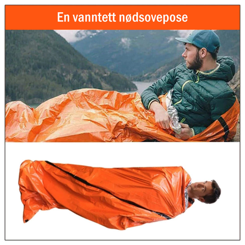 Waterproof sleeping bag for emergencies