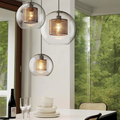 Design Pendant Lamp Dining Table Made of Glass