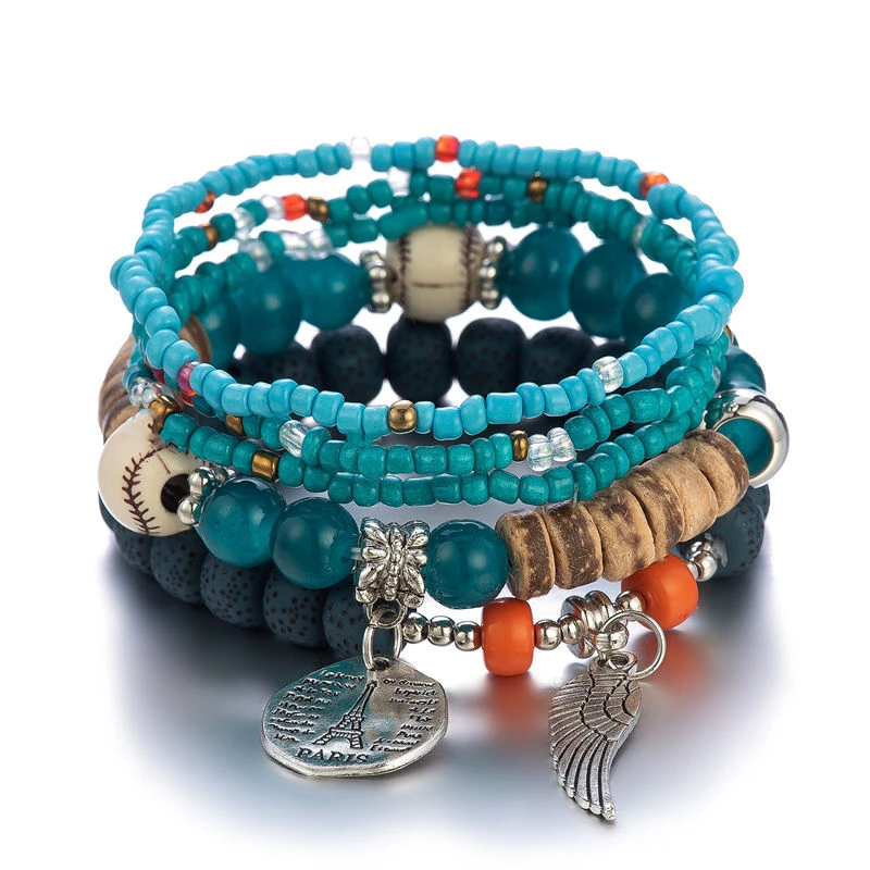 Multi-layered Bohemian style bracelet
