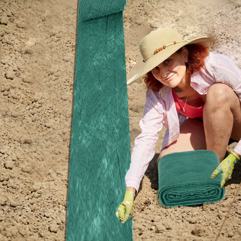 Biodegradable grass seed mat for easy lawn establishment in the garden