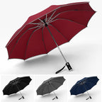 Automatic foldable umbrella with reflective edge