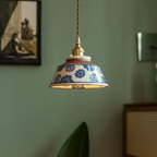 Retro Japanese Pendant Light Made of Ceramic