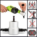 Nibbler Cutter Drill Attachment Double Head Metal Sheet