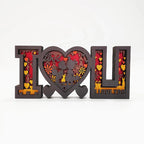 Valentine's Day 3D Wooden Carving Ornaments