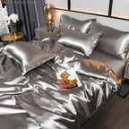 Luxury Solid Satin Duvet Cover - SilkSerenity