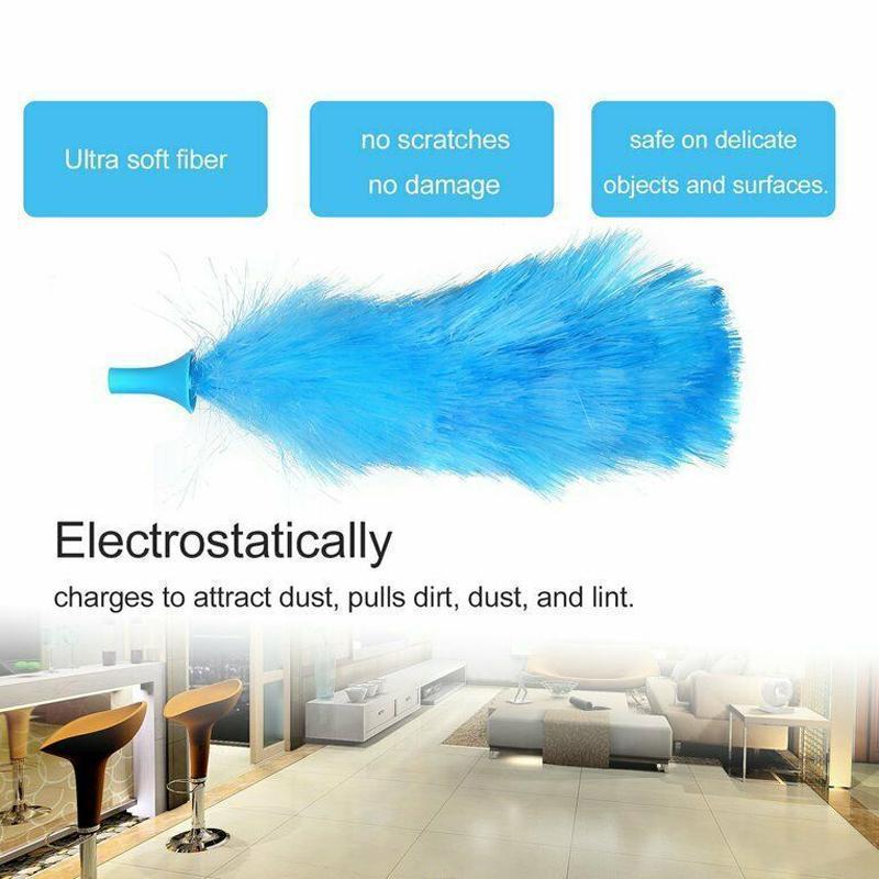 360° rotating electric spin duster motorized dust cloth with 2 brushes