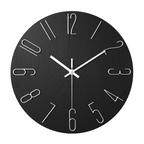 Modern Wall Clock Black | Timeless Wall Decoration 30 cm