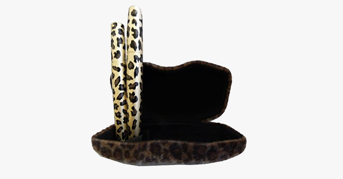 Black Mascara with Plush Leopard Display Case - Long-Lasting and Natural Mascara that Makes You Look Fresh