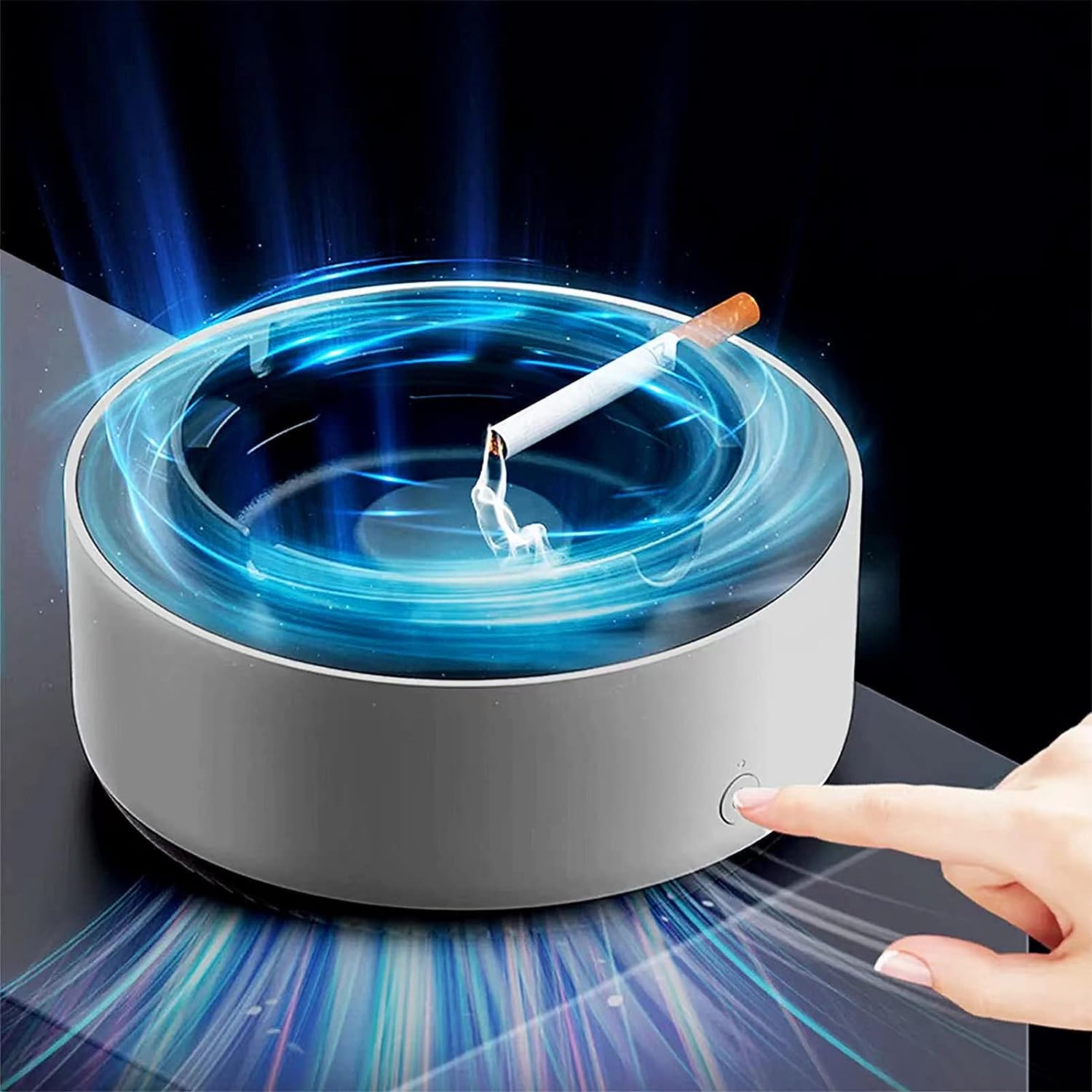 Smoke Removal Air Purifier Ashtray with Advanced Filter System – Stylish Indoor Air Odor Eliminator for Clean Air