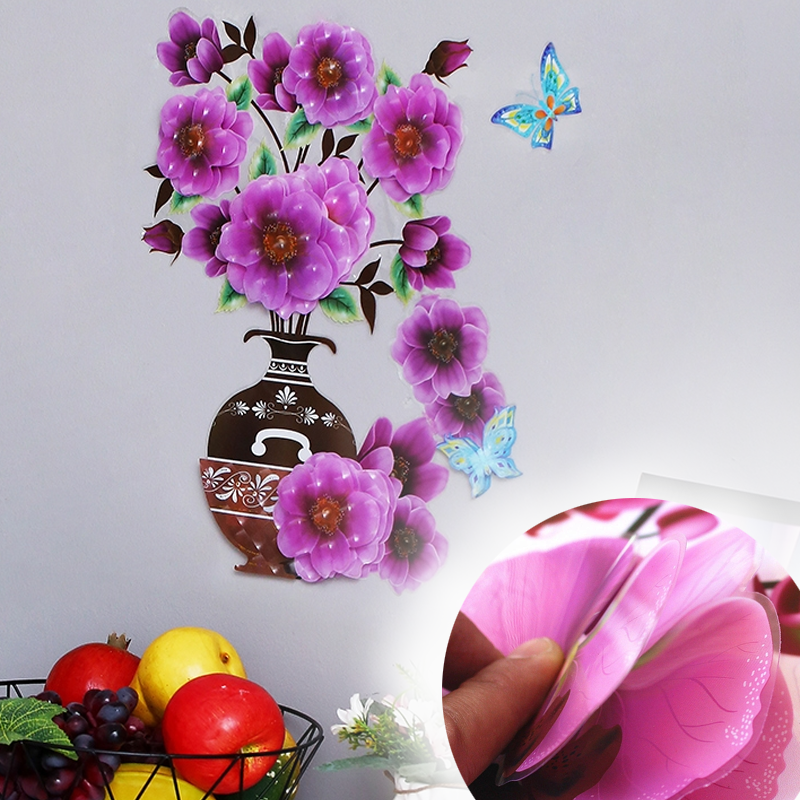 DIY Plant Vase 3D Stereo Sticker Self-Adhesive