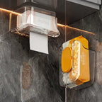Drill-free wall-mounted tissue holder