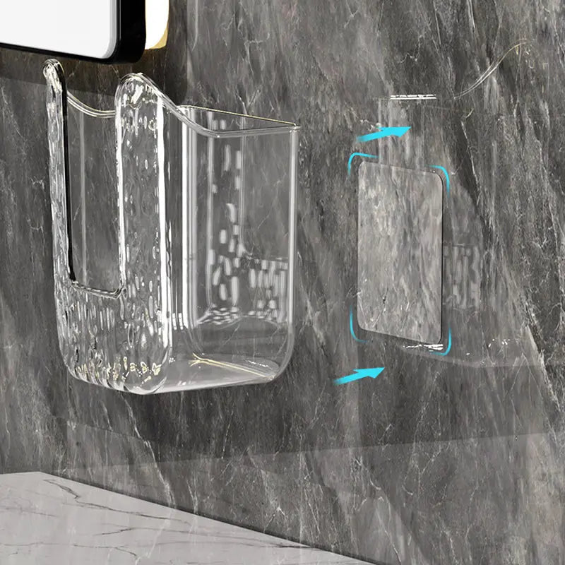 Drill-free wall-mounted tissue holder
