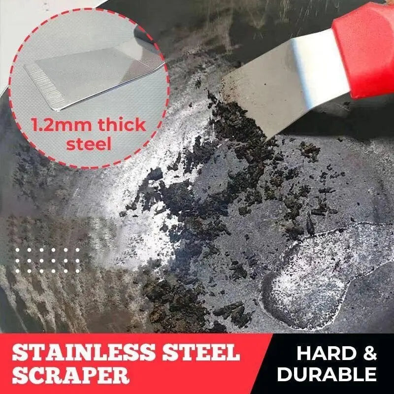 Multifunctional Stainless Steel Kitchen Scraper – Effortless Deep Cleaning