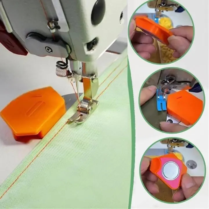 Magnetic seam guide for sewing machine