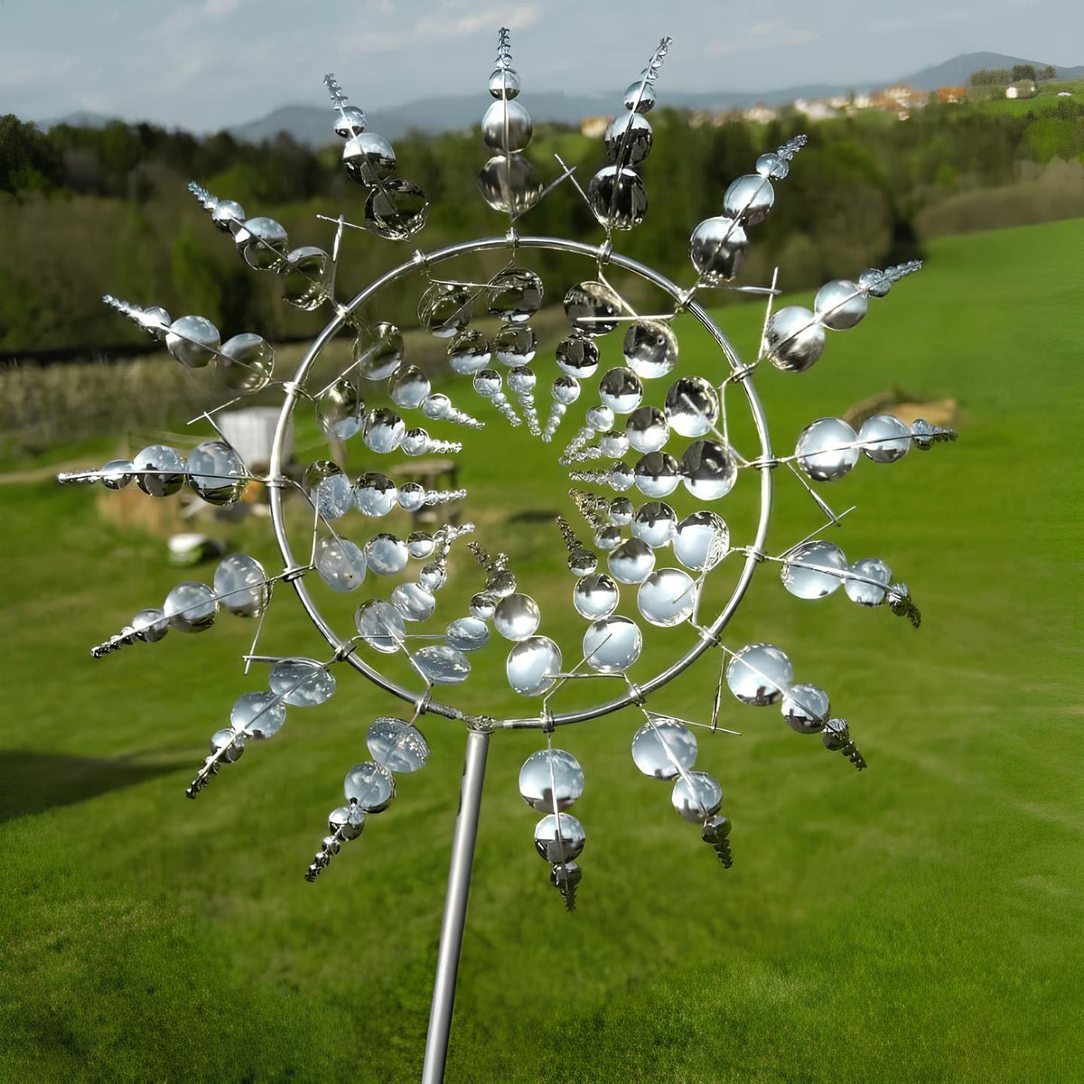 Unique and magical metal windmill