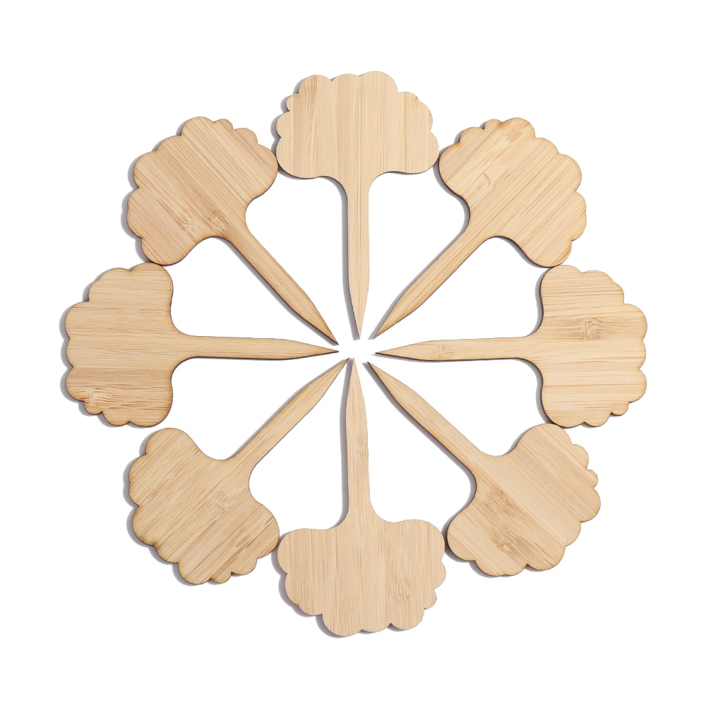 Plant labels made of wood for garden and balcony – Rewritable labels for herbs and plants