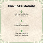 Custom Book Embosser | BookStamp Personal Library Stamp | Vintage No-Ink Seal | Adjustable Design