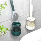Punch-free Long Handle Silicone Toilet Brush
