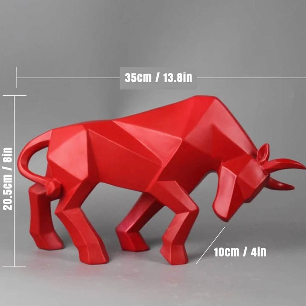 Geometric Bull Sculpture