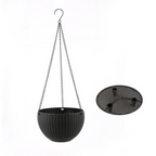 Woven hanging basket for plants with chain – Ideal for balcony and garden
