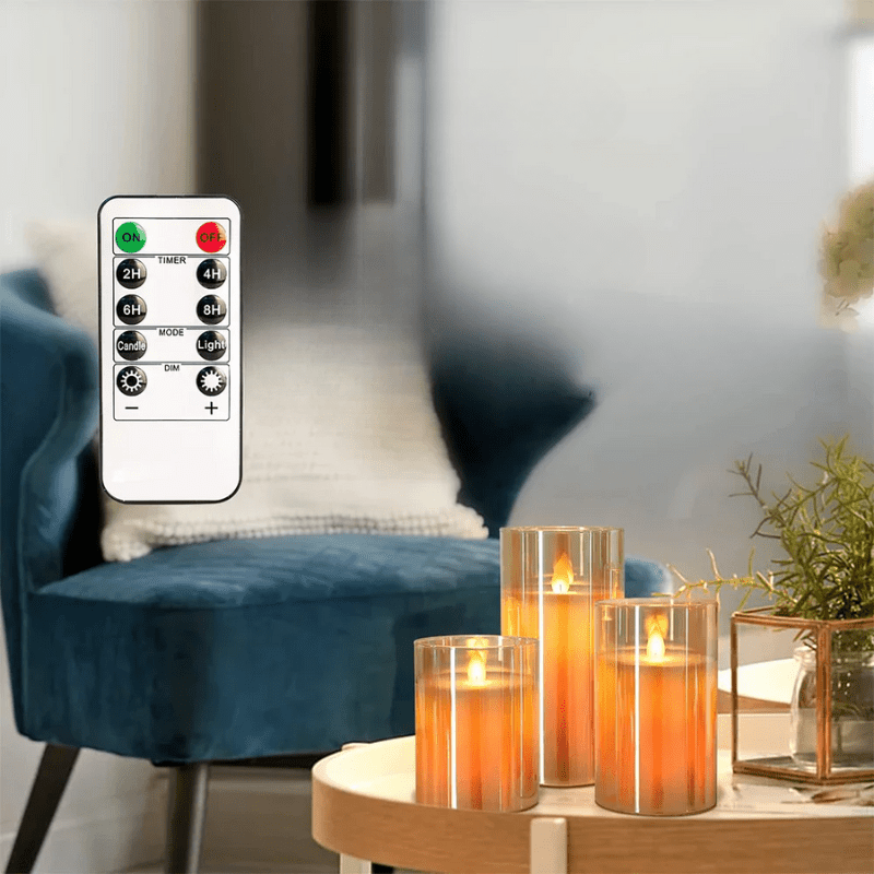 Realistic LED candles with atmospheric flame effect