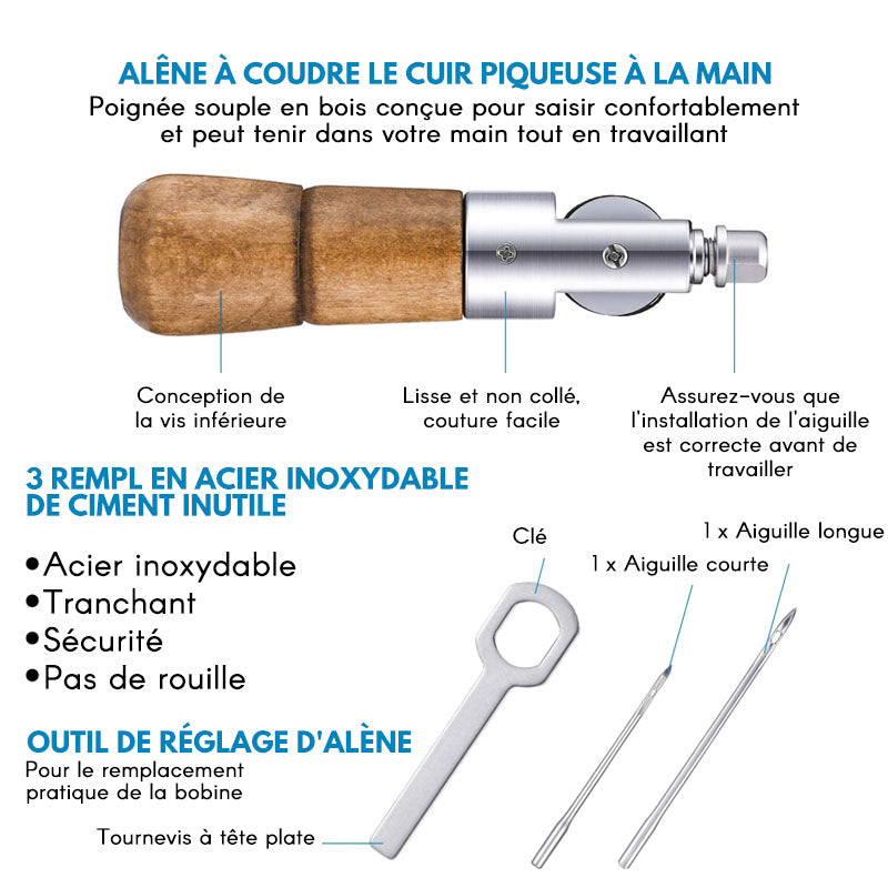 Pre-order >> Needle and leather sewing kit for sewing leather