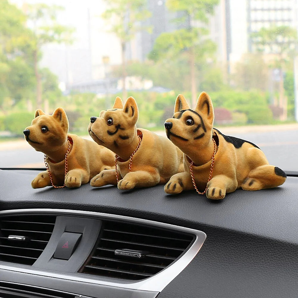 Car trailer wobbly head dog