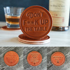 Funny Leather Coasters