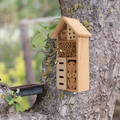 Insect house made of wood – Bee and insect friendly habitat for garden and terrace