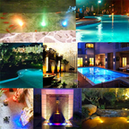 Underwater LED light with remote control – RGB multicolor pool lighting for bathrooms and ponds