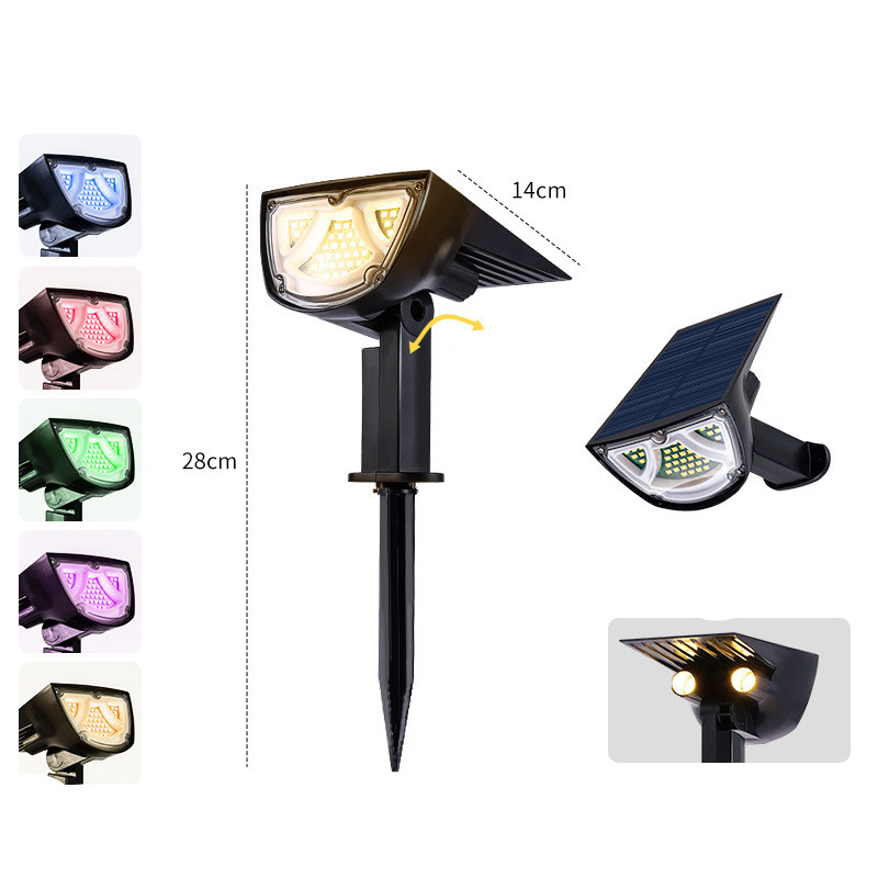 Solar LED Spotlight – Outdoor lighting with solar panel for garden and pathways