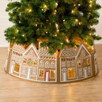 LED Gingerbread House Christmas Tree Collar Tree Skirt