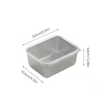 304 Stainless Steel Square Plate with Lid Food Storage Container for Kitchen