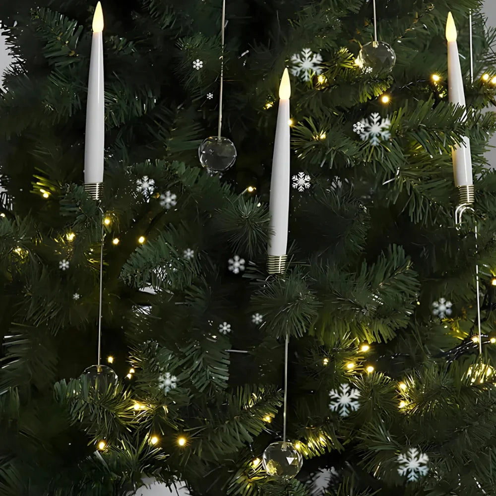 Christmas Tree Lights with Flickering LED Candles