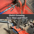 High-Pressure Grease Coupler - Heavy-Duty Fittings Adapter for Grease Guns, Fast Lock and Release Nozzles (Universal Fit)
